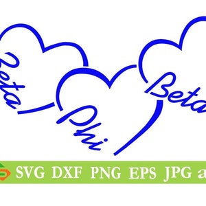 Zeta Phi Beta hearts cut File, Silhouette,Cricut, Jpeg, svg,dfx, eps, png, clip art
