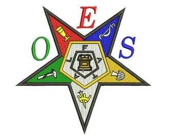 order of the eastern star embroidery design