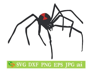 zwarte weduwe, gesneden bestand, silhouet, Cricut, jpeg, svg, dfx, eps, png, illustraties