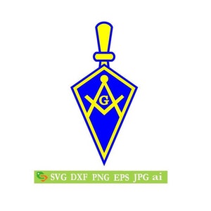 Freemason Trowel Silhouette, Cricut,Cut Files, Jpeg,dfx, svg, eps, png, clip art
