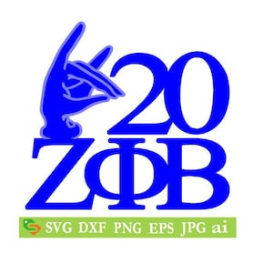 Zeta Phi Beta 1920 hand sign cut File, Silhouette,Cricut, Jpeg, svg,dfx, eps, png, clip art