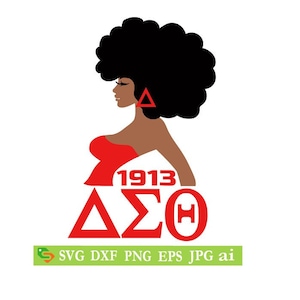 Delta Sigma Theta 1913 Diva Plotterdatei, Silhouette, Cricut, Jpeg, svg, dfx, eps, png, clip art