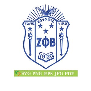Zeta Phi Beta shield cut File, Silhouette,Cricut, Jpeg, svg,dfx, eps, png, clip art