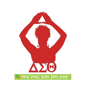 Delta Sigma Theta 1913 hand sign cut File, Silhouette,Cricut, Jpeg, svg,dfx, eps, png, clip art