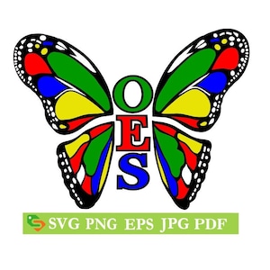 OES Butterfly Cut File: Eastern Star SVG, Cricut, Silhouette (Digital)
