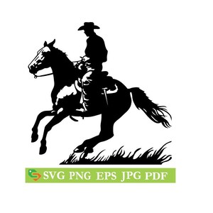 Cowboy silhouette Cut File, Silhouette Cricut, Jpeg,dfx,svg, eps, png, clip art