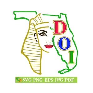 Figlie di Iside Lady Florida Cut File, Silhouette Cricut, Jpeg,dfx,svg, eps, png, clip art