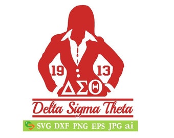 Delta Sigma Theta boss lady svg Silhouette,Cricut, Jpeg,svg, eps, png, clip art