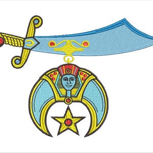 Masonic Shriner machine embroidery design files