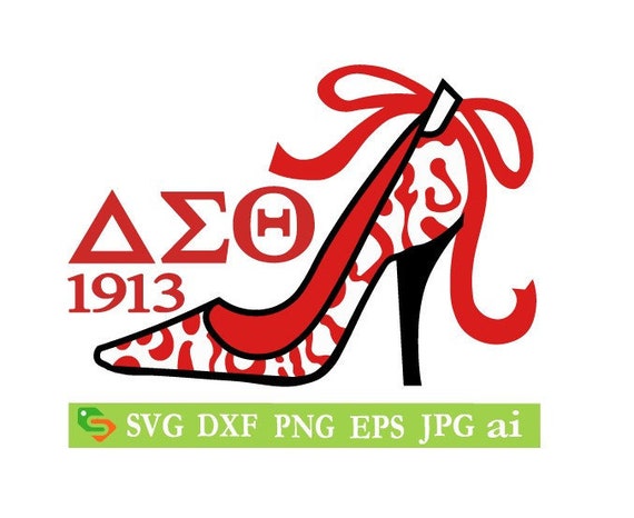 Delta Sigma Theta puzzle shoe cut File, Silhouette,Cricut, Jpeg, svg,dfx, eps, png, clip art
