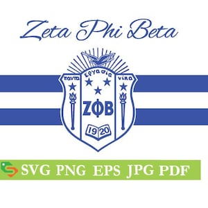 Zeta Phi Beta Shield banner cut File, Silhouette,Cricut, Jpeg, svg,dfx, eps, png, clip art