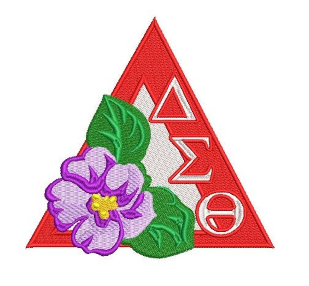 Delta Sigma Theta African Violet Embroidery Design Etsy