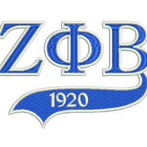 Fichiers de conception de broderie machine Zeta Phi Beta