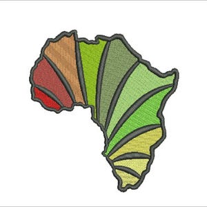 Africa map design machine embroidery design file
