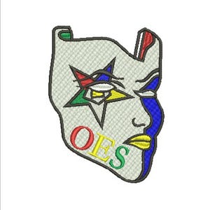 OES Order of the Eastern Star mask machine embroidery design files