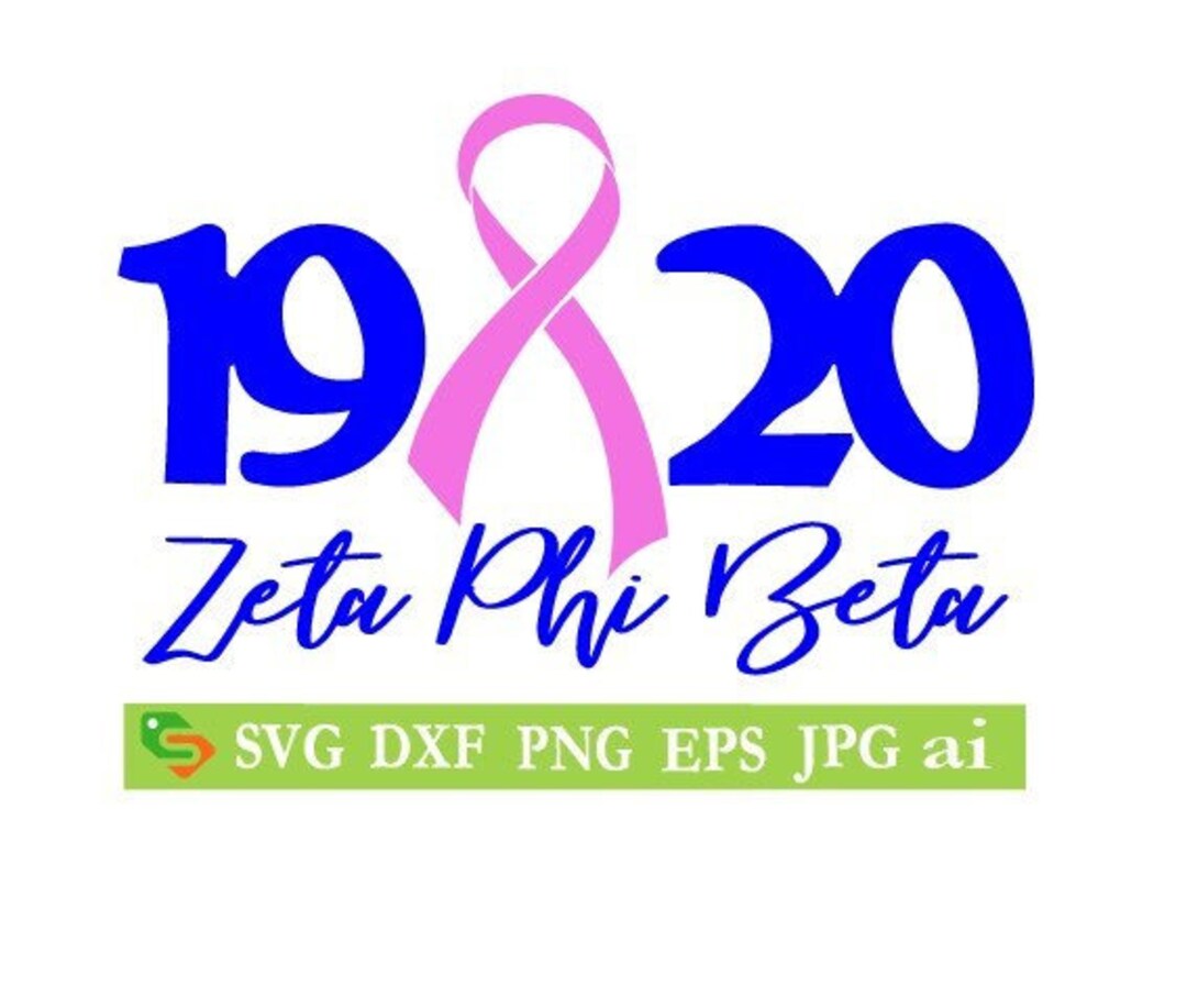 Zeta Phi Beta 1920 Cancer Ribbon Cut File, Silhouette,cricut, Jpeg,svg ...