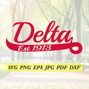 Delta Sigma Theta Est. 1913 cut File, Jpeg, svg,dfx, eps, png, clip art