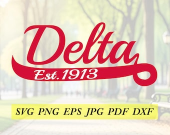 Delta Sigma Theta Est. 1913 cut File, Jpeg, svg,dfx, eps, png, clip art