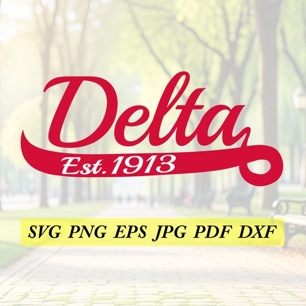Delta Sigma Theta, fundada en 1913. Archivos de corte, JPEG, SVG, DFX, EPS, PNG, imágenes prediseñadas.