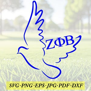 Zeta Phi Beta dove cut File, Jpeg, svg,dfx, eps, png, clip art