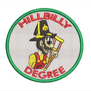 Hillbilly Degree machine embroidery design files
