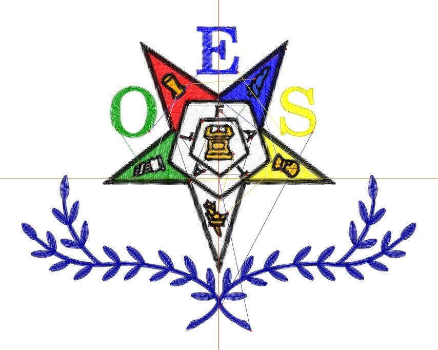 OES Order of the Eastern Star Wreath Machine Embroidery Design Files - Etsy