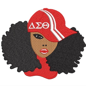 Delta Sigma Theta Girl machine embroidery design files