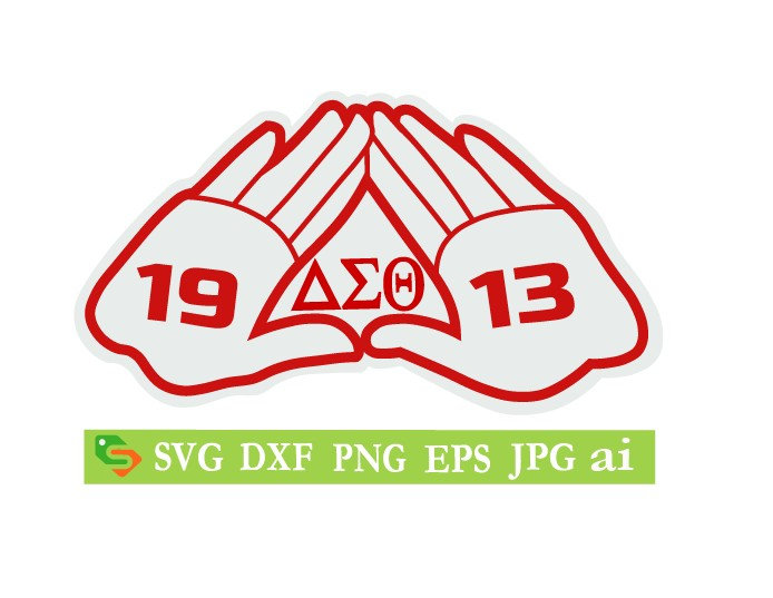 Delta Sigma Theta Hand Sign SVG PNG