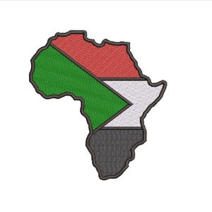 Afrika Landkarte Stickmuster Stickdatei für die Stickmaschine