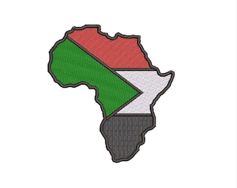 Africa Map Embroidery Design (Digital Download)