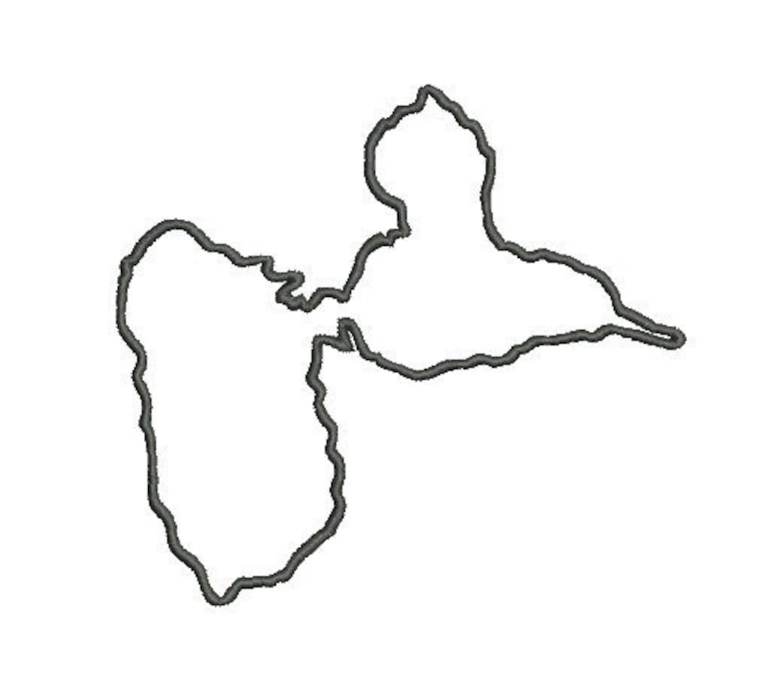 Contour de la carte de la Guadeloupe - Etsy France
