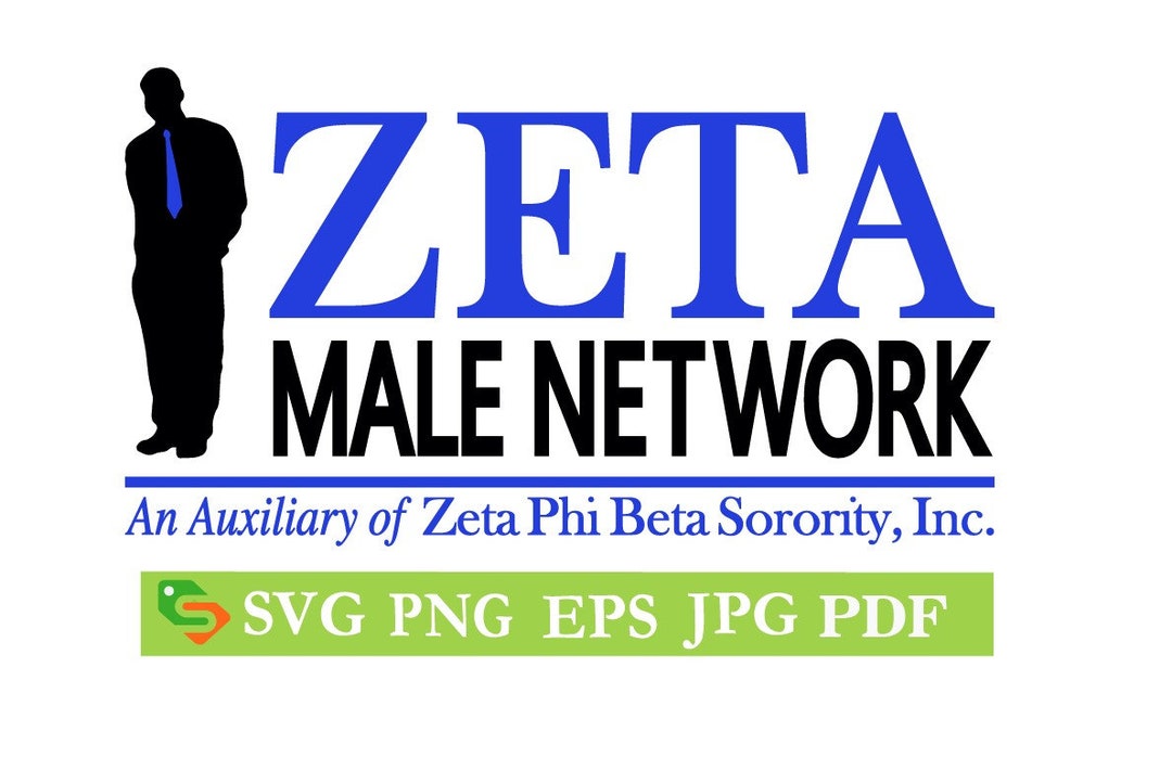 Zeta MALE NETWORK Cut File, Silhouette Cricut, Jpeg,dfx,svg, Eps, Png