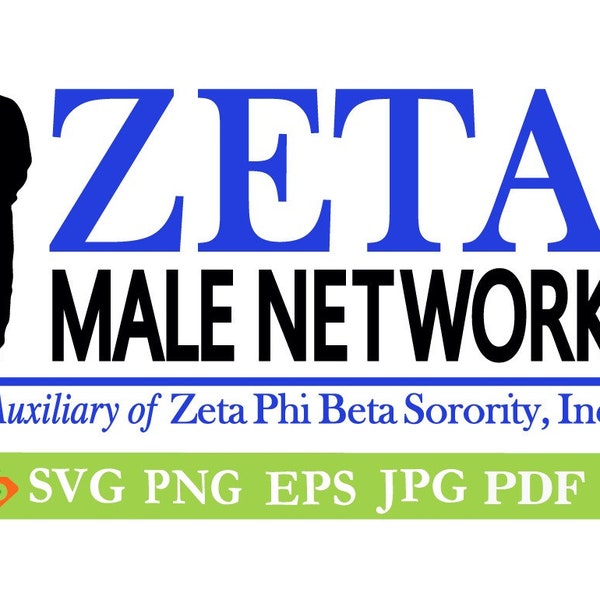 Zeta MALE NETWORK Cut File, Silhouette Cricut, Jpeg,dfx,svg, eps, png, clip art