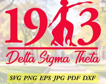 Delta Sigma Theta 1913 silhuette cut File, Silhouette,Cricut, Jpeg, svg,dfx, eps, png