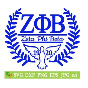 Zeta Phi Beta Wreath Cut File, Silhouette,Cricut, Jpeg,svg, eps, png, clip art