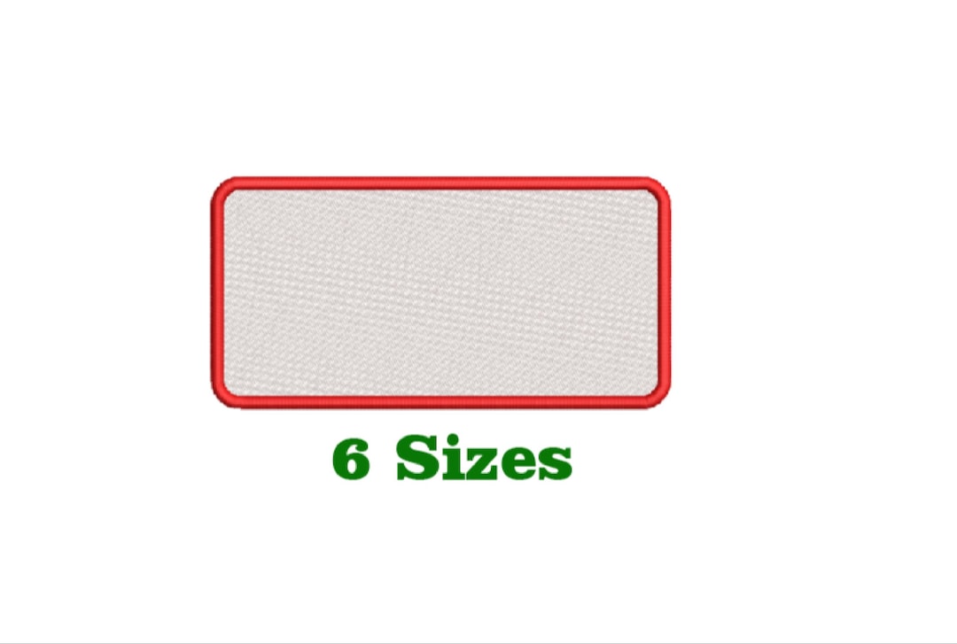 Rounded Rectangle Embroidery Design: Filled Stitch (digital Download ...