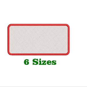 Rounded Rectangle Embroidery Design: Filled Stitch (Digital Download)
