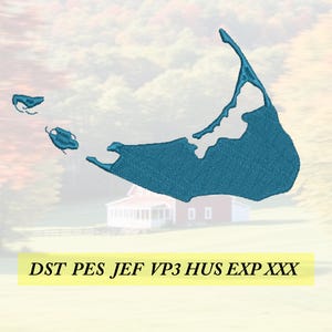 Nantucket Tuckernuck Muskeget islands machine embroidery design files