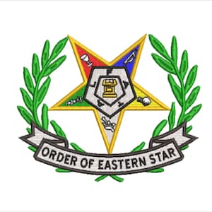 Archivos de diseño de bordado a máquina de la Orden de la Estrella del Este (OES)