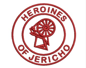 Heroines of Jericho one color 2 machine embroidery design files