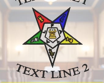 Order of the Eastern Star OES custom tect machine embroidery design files