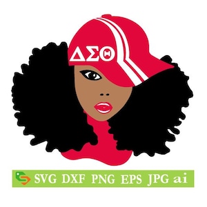 Delta Sigma Theta girl cut File, Silhouette,Cricut, Jpeg, svg,dfx, eps, png, clip art