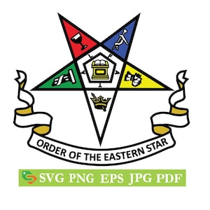 OES Order of the Eastern Star Banner SVG