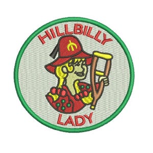 Hillbilly Shriner Lady machine embroidery design files