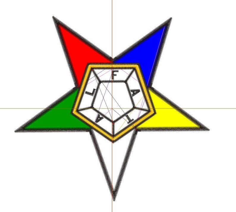 Order of the Eastern Star FATAL Star Applique Machine Embroidery Design ...
