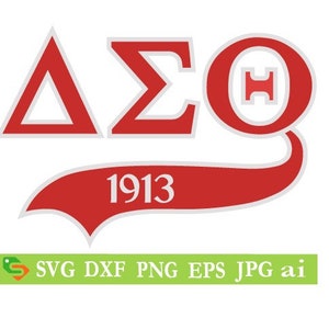 Delta Sigma Theta cut File, Silhouette,Cricut, Jpeg, svg,dfx, eps, png, clip art