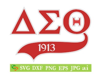 Delta Sigma Theta-klippfil, silhuett, Cricut, JPEG, SVG, DFX, EPS, PNG, ClipArt