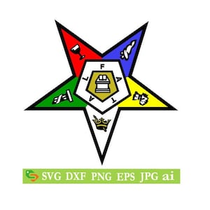 OES, Order of the Eastern Star  Cut File, Silhouette Cricut, Jpeg,dfx,svg, eps, png, clip art