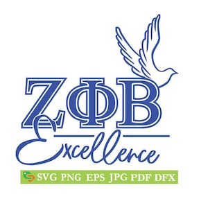 Zeta Phi Beta Dove Excellence Cut File, Silhouette,Cricut, Jpeg,svg, eps, png, clip art
