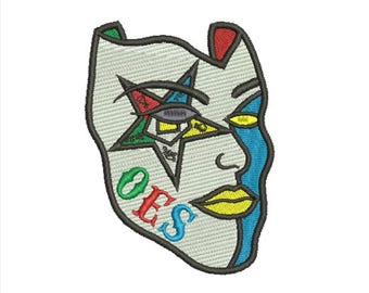 OES Order of the Eastern Star mask machine embroidery design files